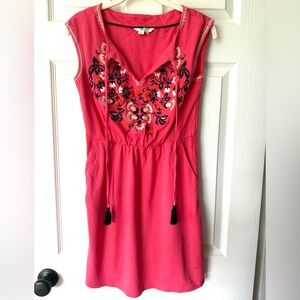Boden Embroidered Mini Dress Size 2 petite